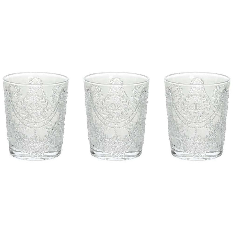 Set 3 bicchieri Savoia in vetro trasparente