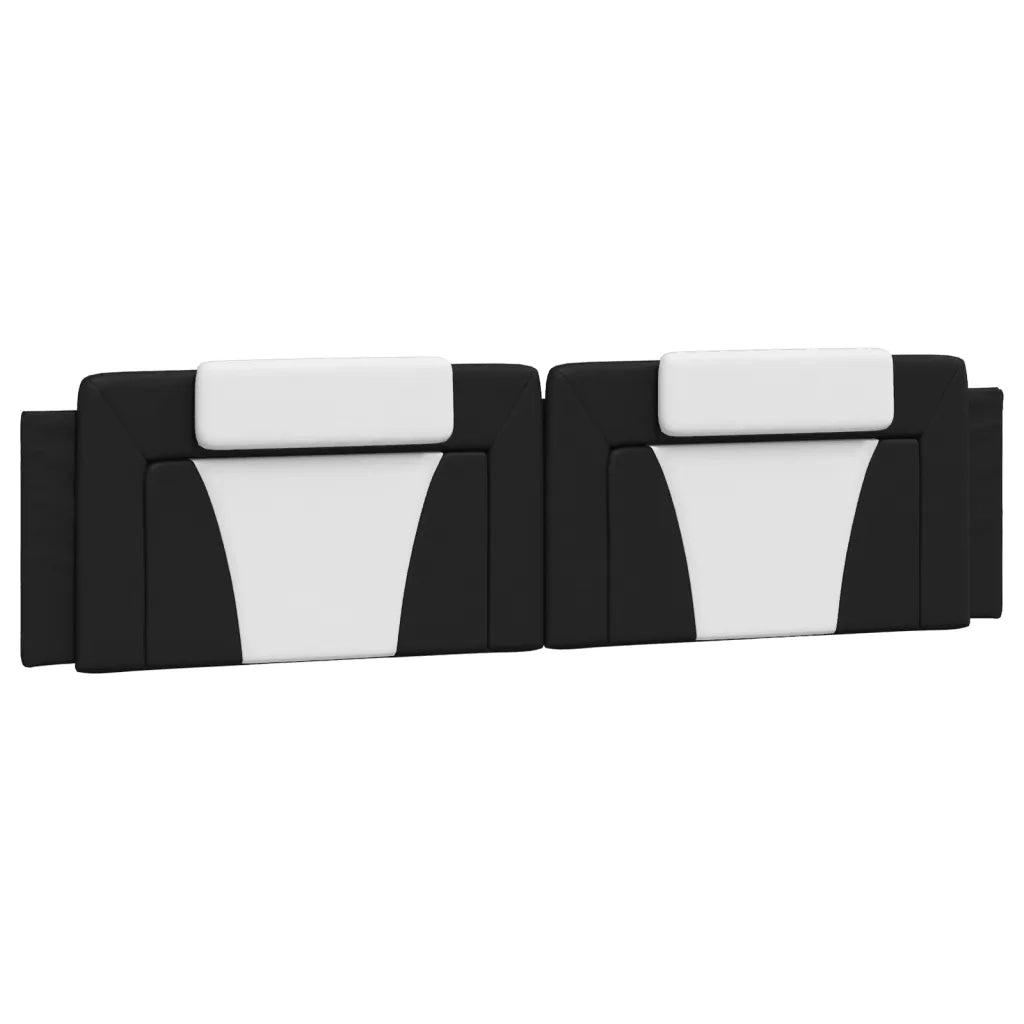 Cuscino Testiera Viana Nero e Bianco 200 cm in Similpelle 374819