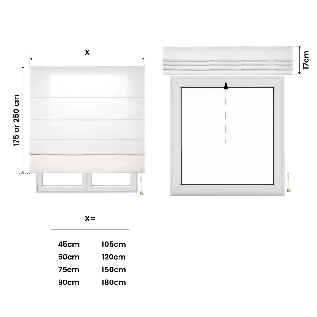 Tenda a Pacchetto Con Aste Ecru 75x250 cm