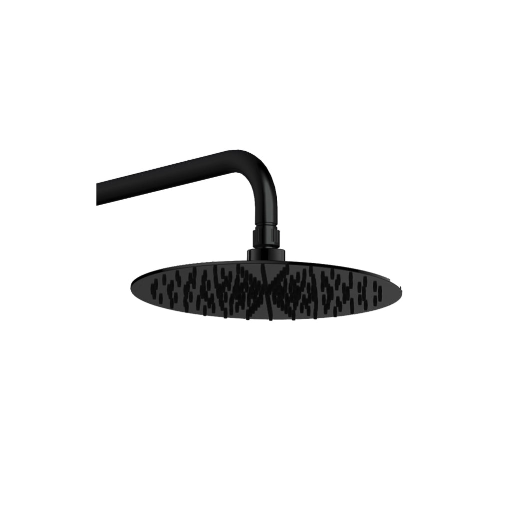 Colonna doccia soffione 20 cm in ottone nero opaco | Liri