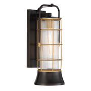 Applique esterna Rivamar industriale bronzo oro E27 IP44