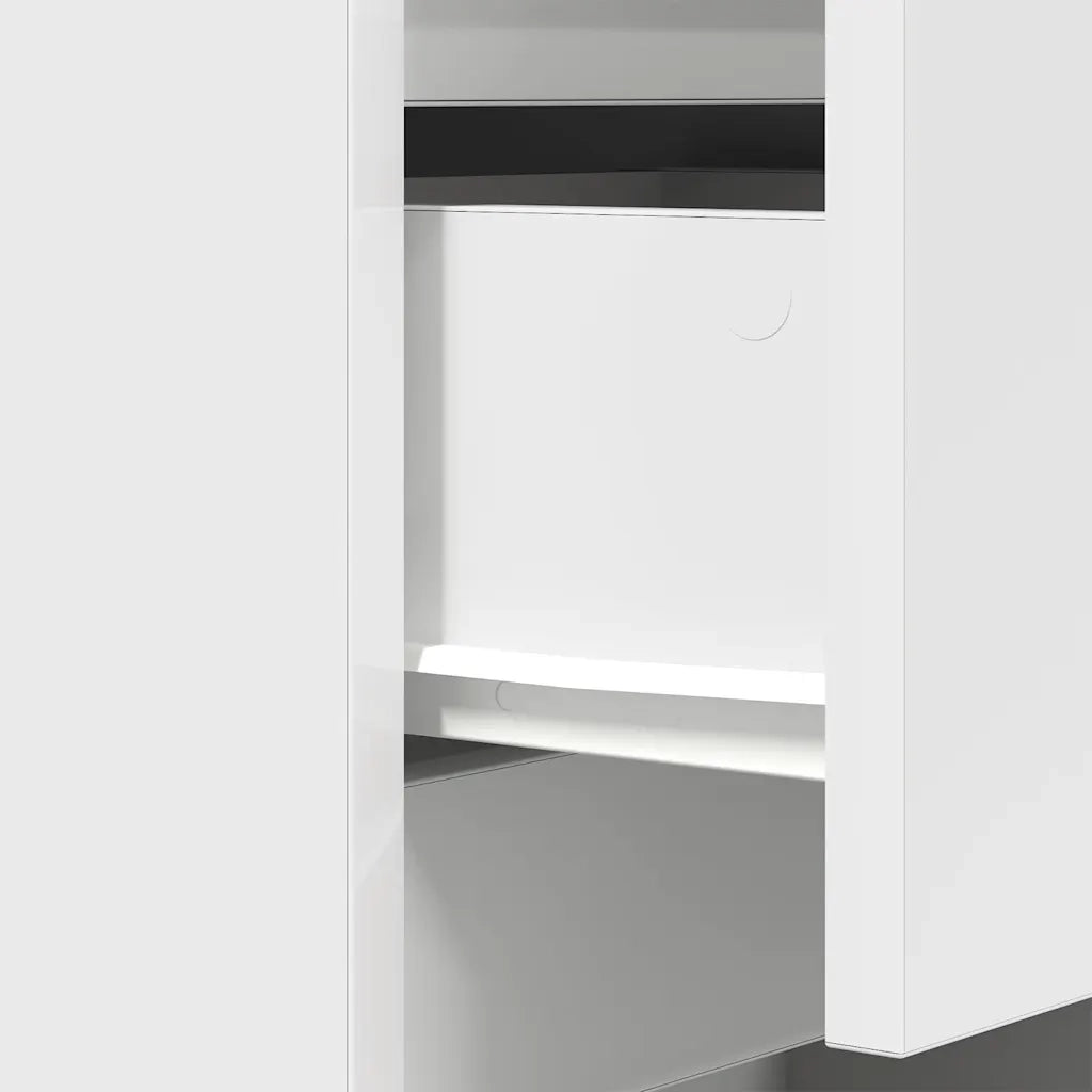 Comodino con 3 Cassetti Bianco 39x35x65 cm 861337