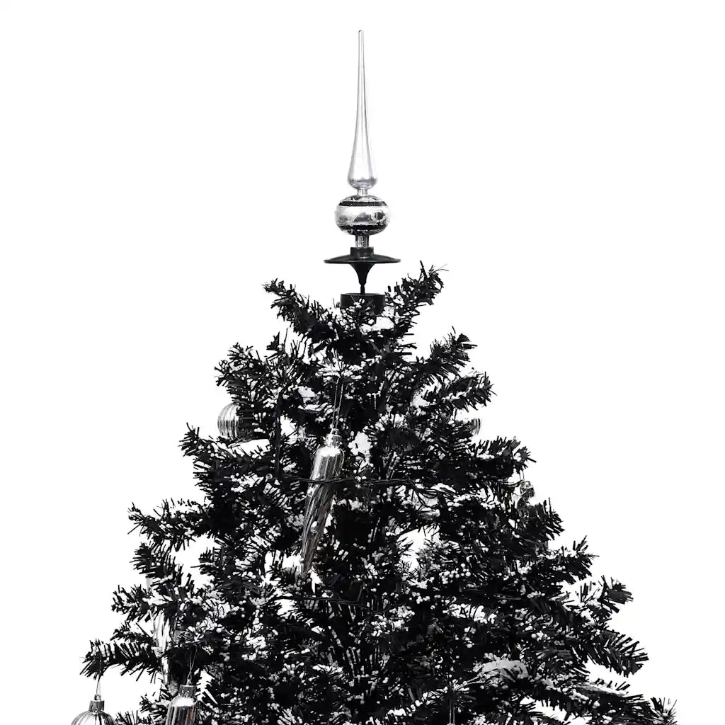 Albero di Natale con Nevicata e Base ad Ombrello Nero 170cm PVC 289933