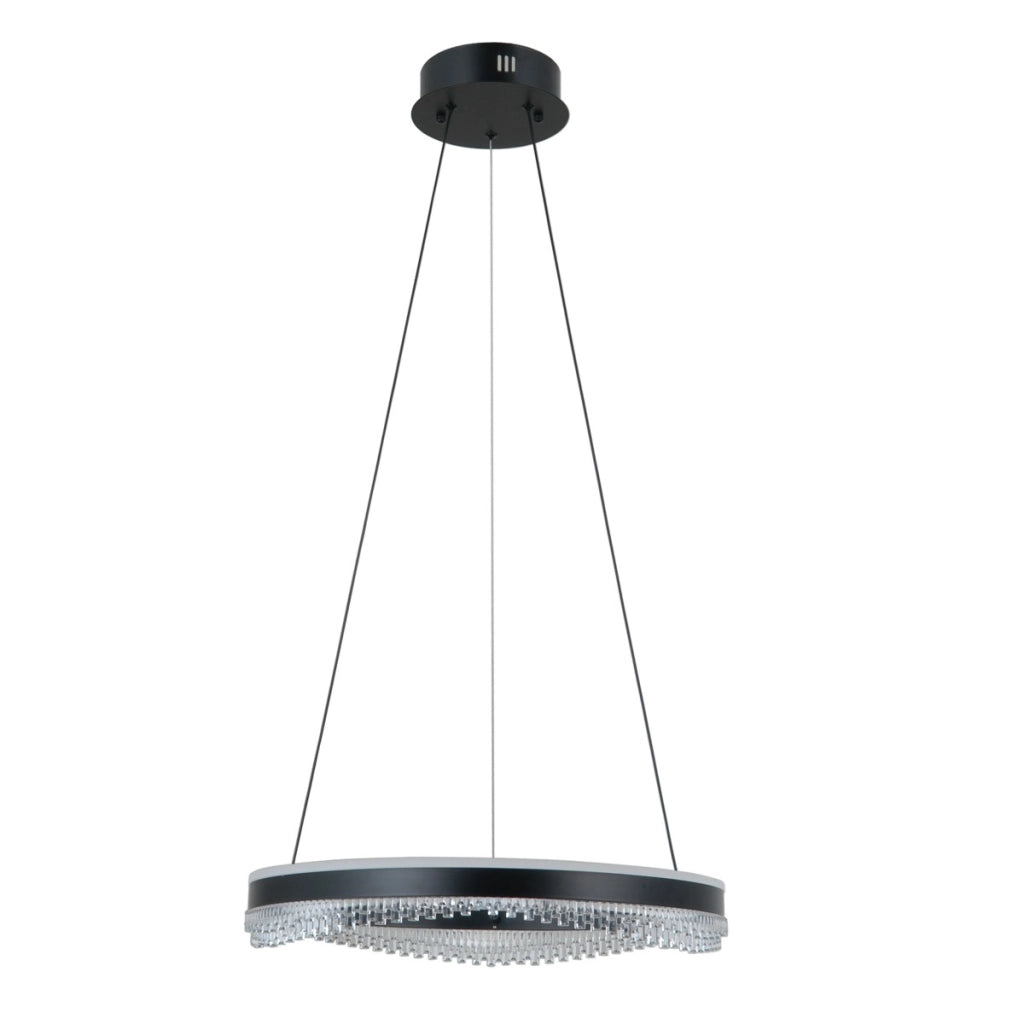 Lampada a sospensione LED anello Morte nera Italux
