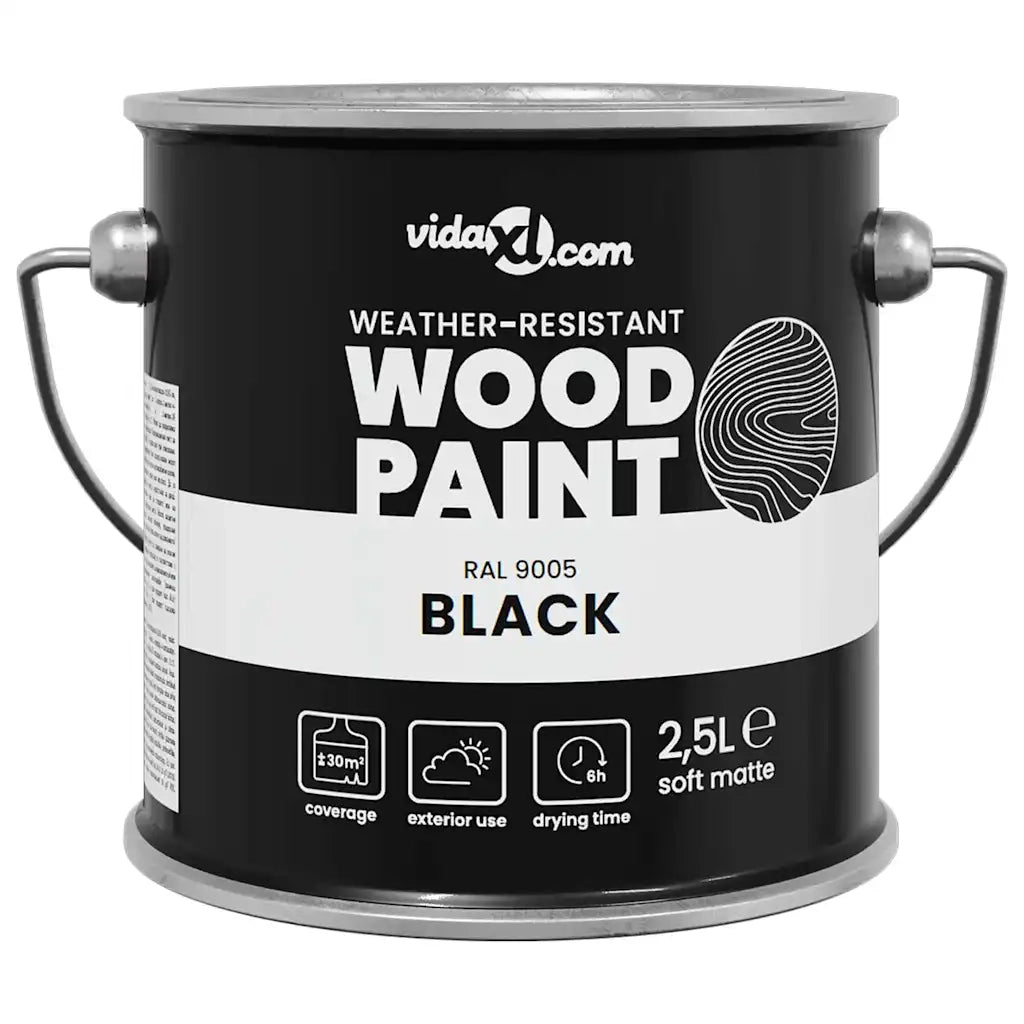 Vernice per legno Nero 2,5 L Stampa da parete 4008536