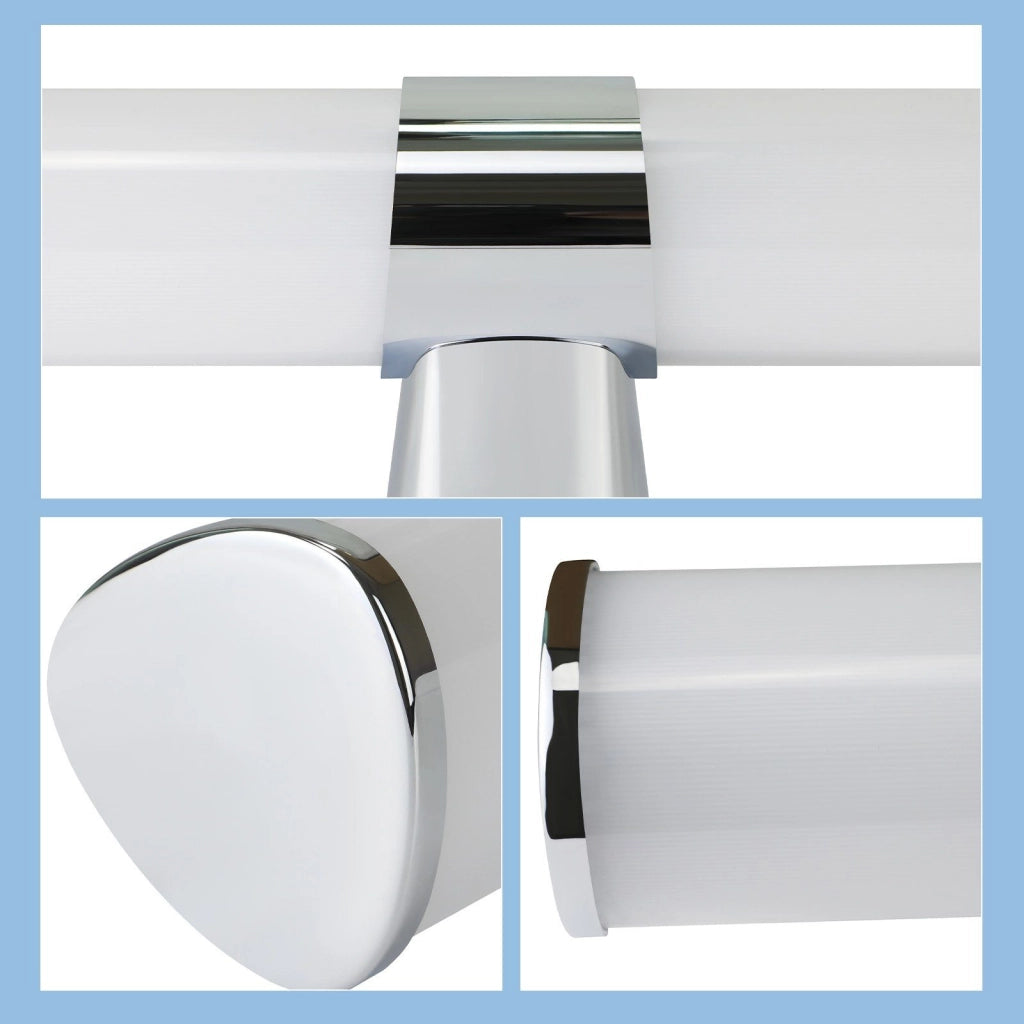 ZMH Lampada da specchio per bagno Moderna 60 cm cromata per camera da letto IP44
