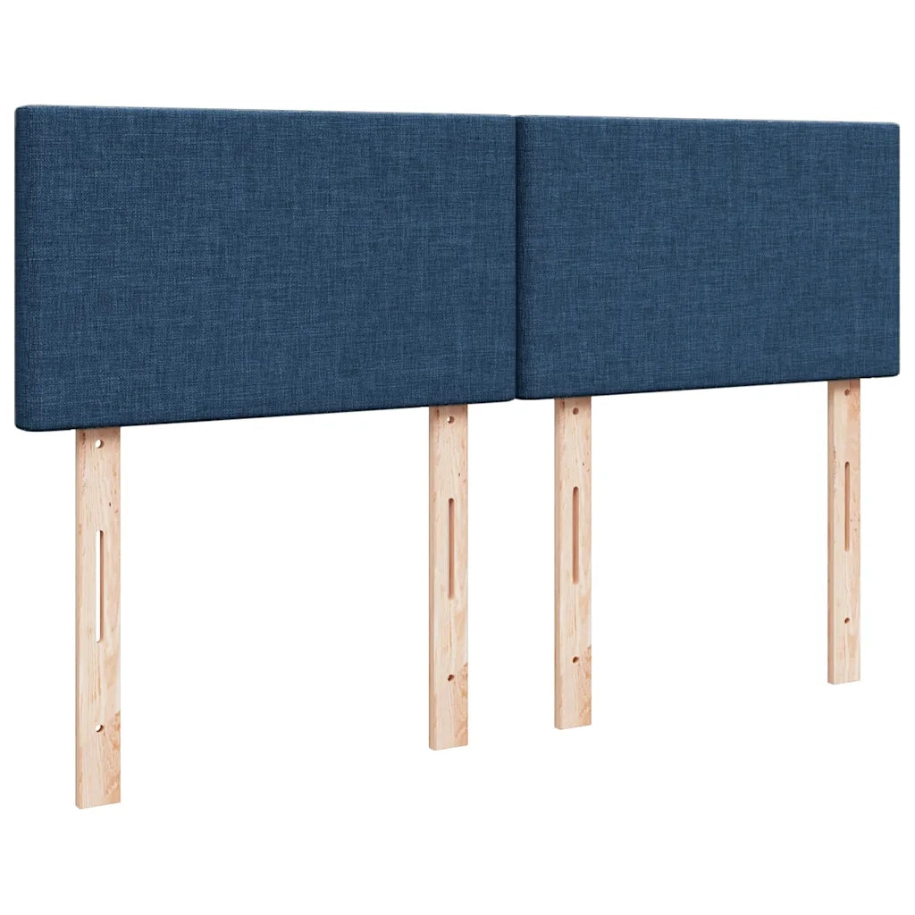 Giroletto a Molle con Materasso Blu 160x200 cm in Tessuto