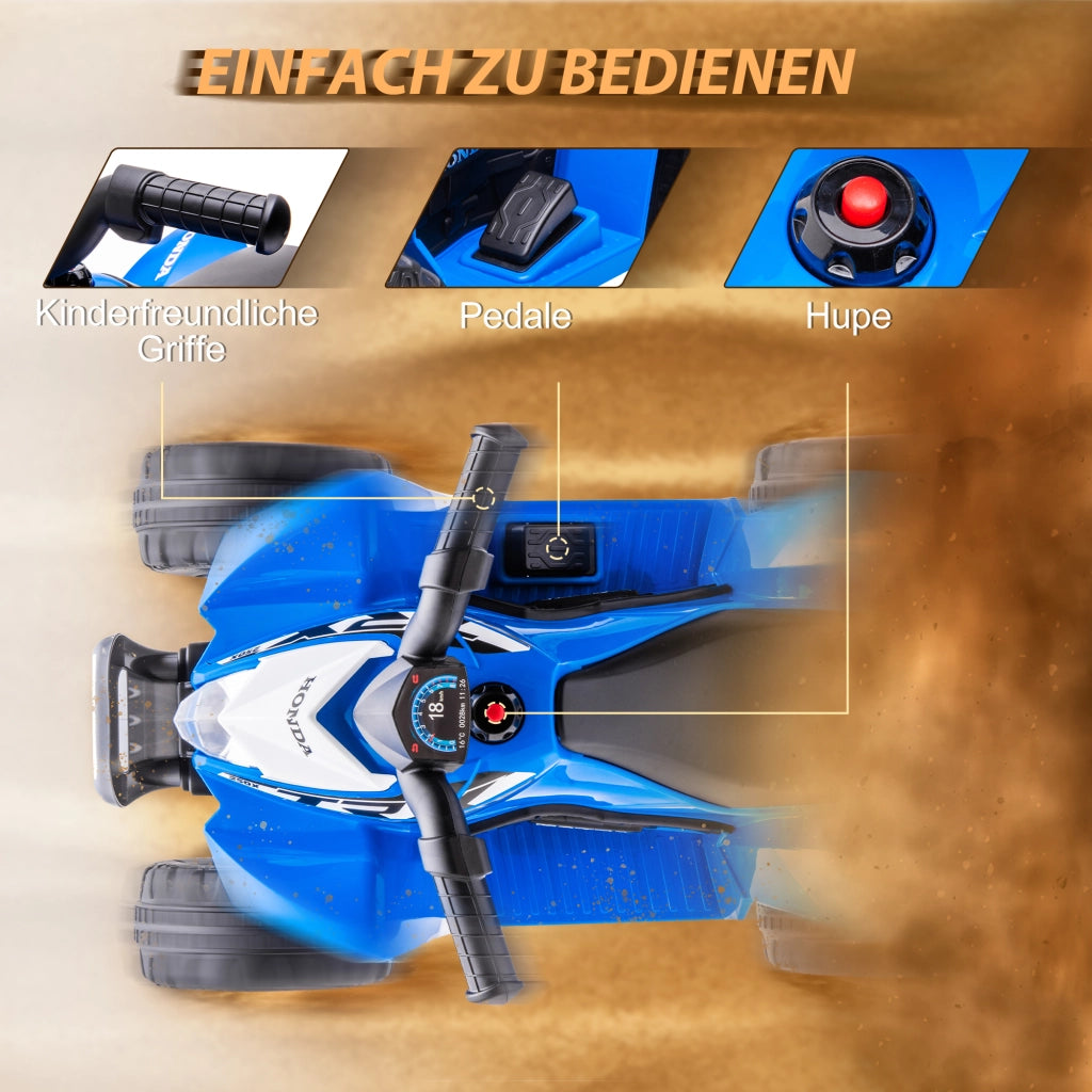 Quad elettrico per bambini con LED e clacson ¨C zephmum ¨C Blu