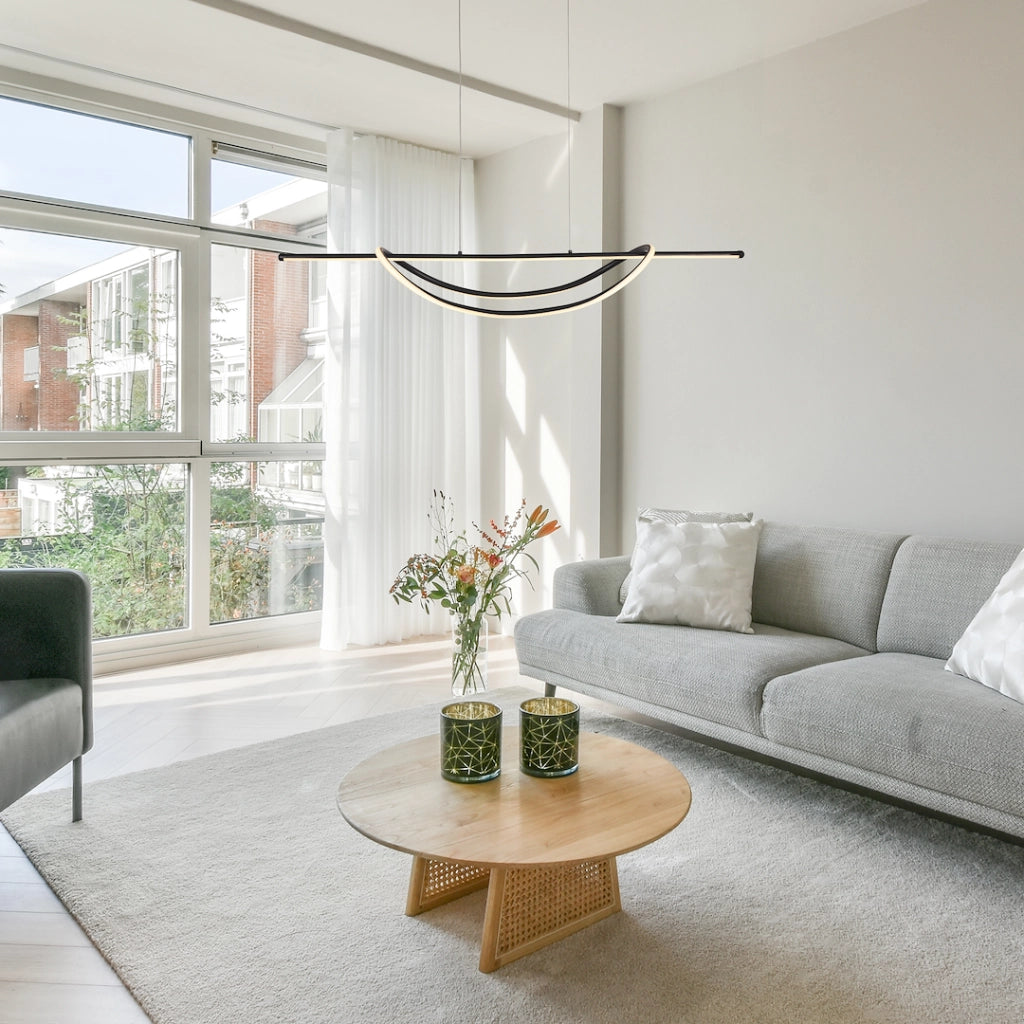 Lampada sospensione Milagro AMBAR nera LED 35W 4000K