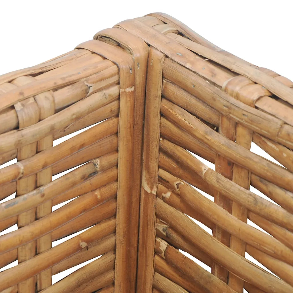 Divano Angolare con Cuscini-Sofa con Cuscini in Rattan Naturale