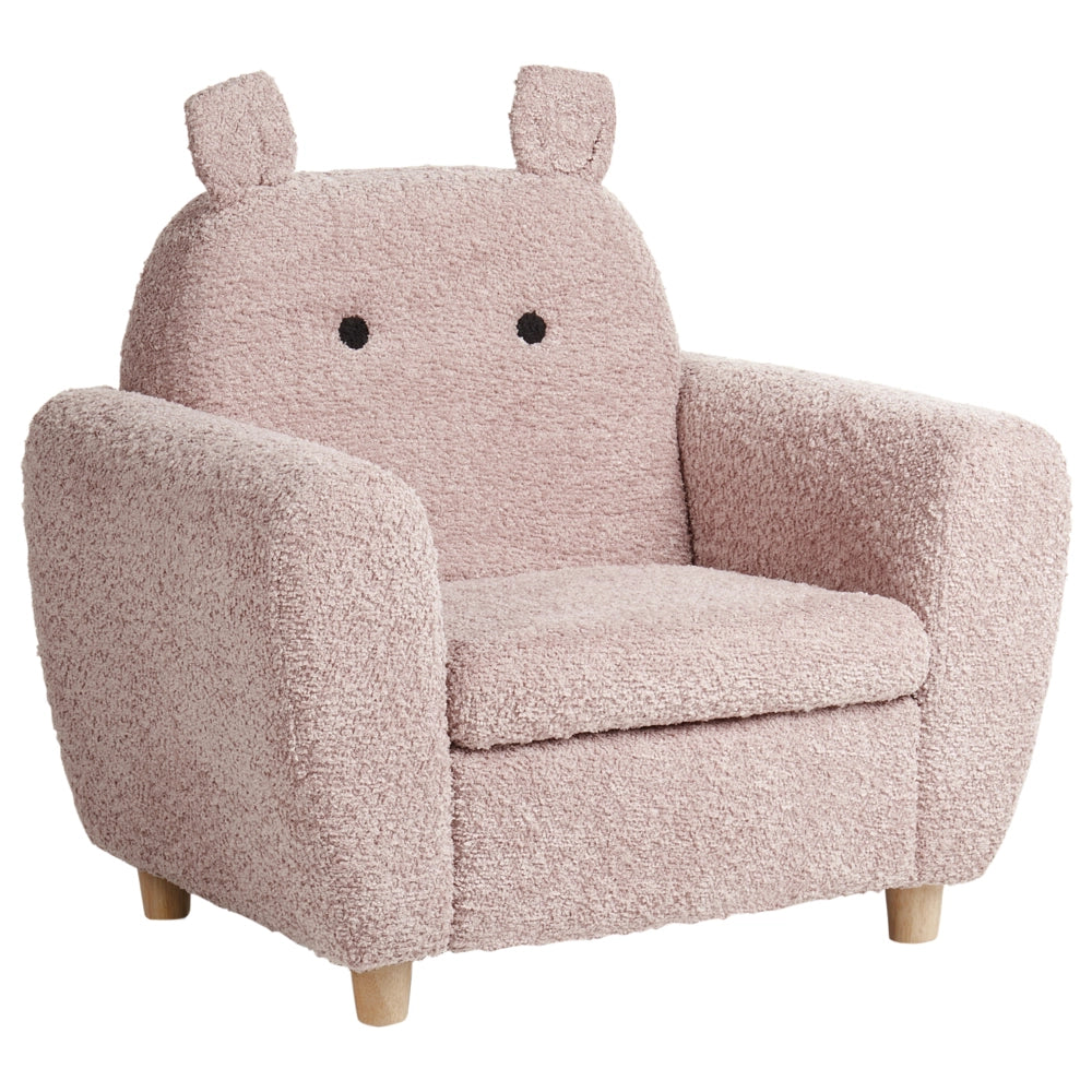 Sedia Rosa Boucle con braccioli per bambini Design moderno