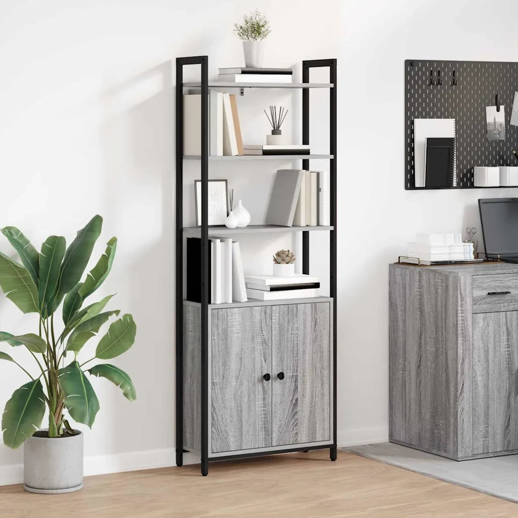 Armadio per Libri Grigio Sonoma 60 x 24 x 161 cm 883859