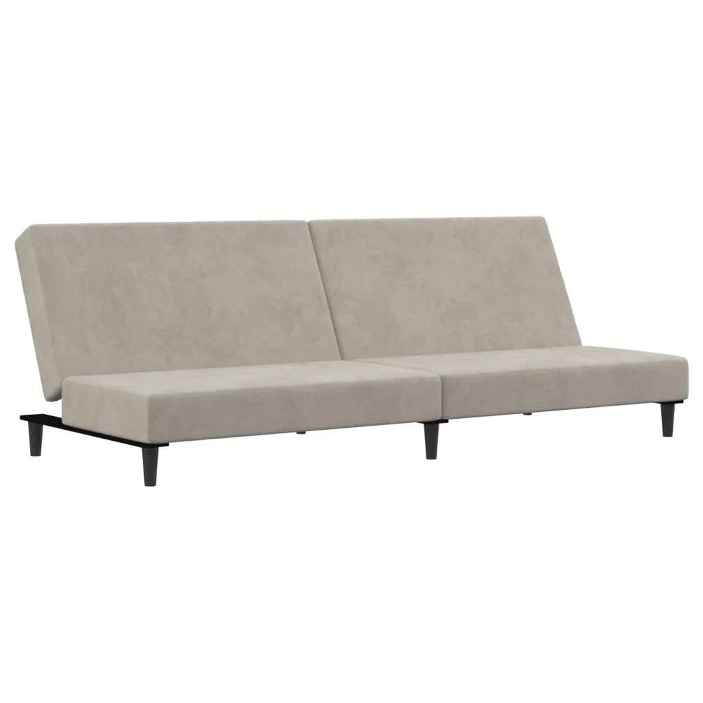 Divano Letto a 2 Posti-Sofa Letto 2 Posti-Daybed Grigio Chiaro in Velluto 520191