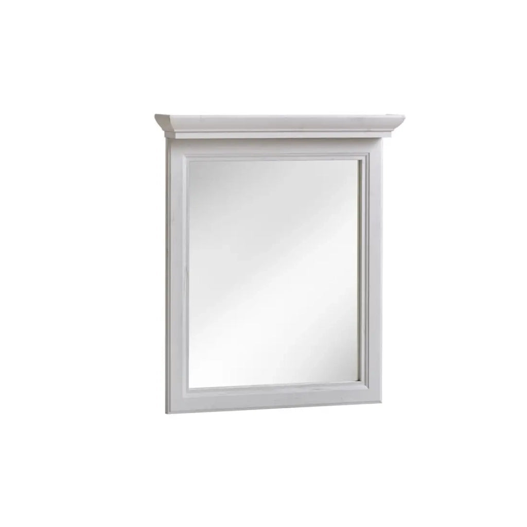 Specchio bagno bianco 76x65 cm cornice spessa 11 cm design