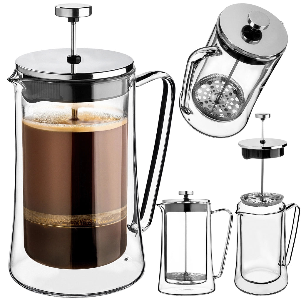 KADAX - Caffettiera a pistone da 1 litro con caraffa in vetro da 1000 ml.