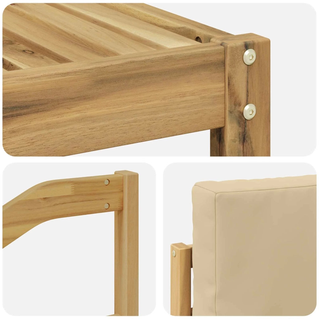 Set di divani da esterno con cuscino 9 pcs Bianco e Beige 3387437