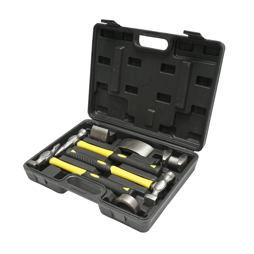 Kit di riparazione carrozzeria da 7 pezzi con martelli e incudini Breckner Germany