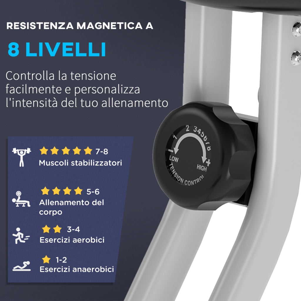 Bicicletta da fitness pieghevole ¨C zephmum ¨C grigio