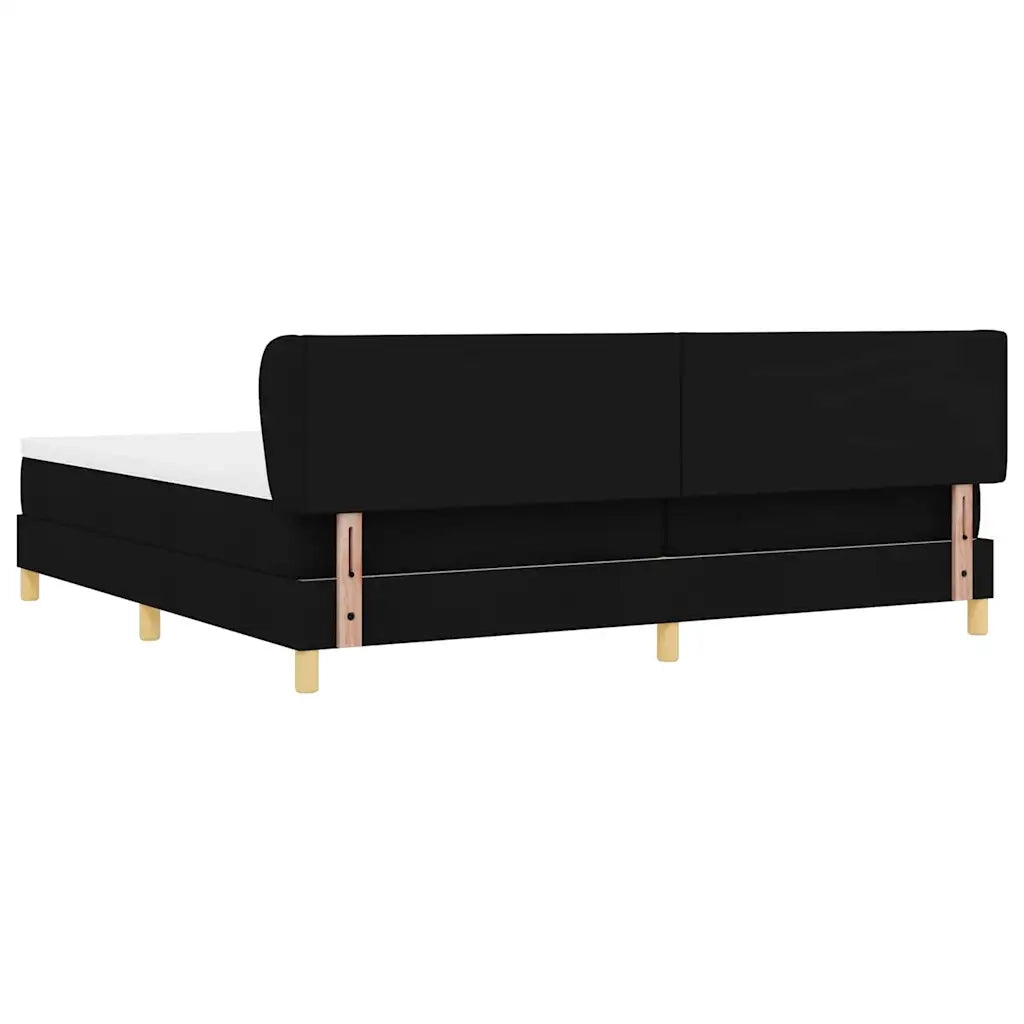 Letto a molle con materasso Nero 200 x 200 cm Tessuto 3340299