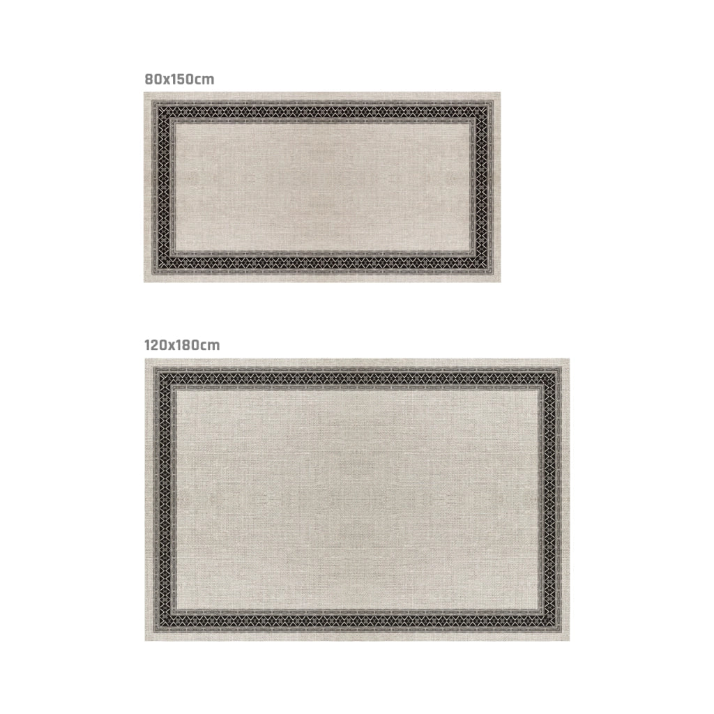 Tappeto vinilico di alta qualità cornice marrone 80x150
