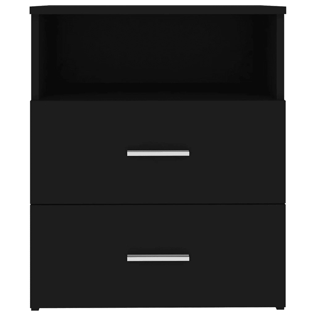 Comodini 2pz-Set di 2 Tavolino da notte Neri 50x32x60 cm