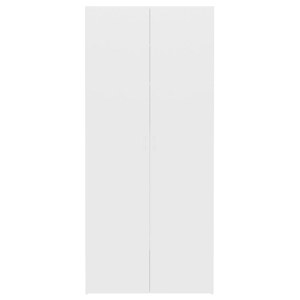 Scarpiera Bianca 80x35,5x180 cm in Legno Multistrato 800288
