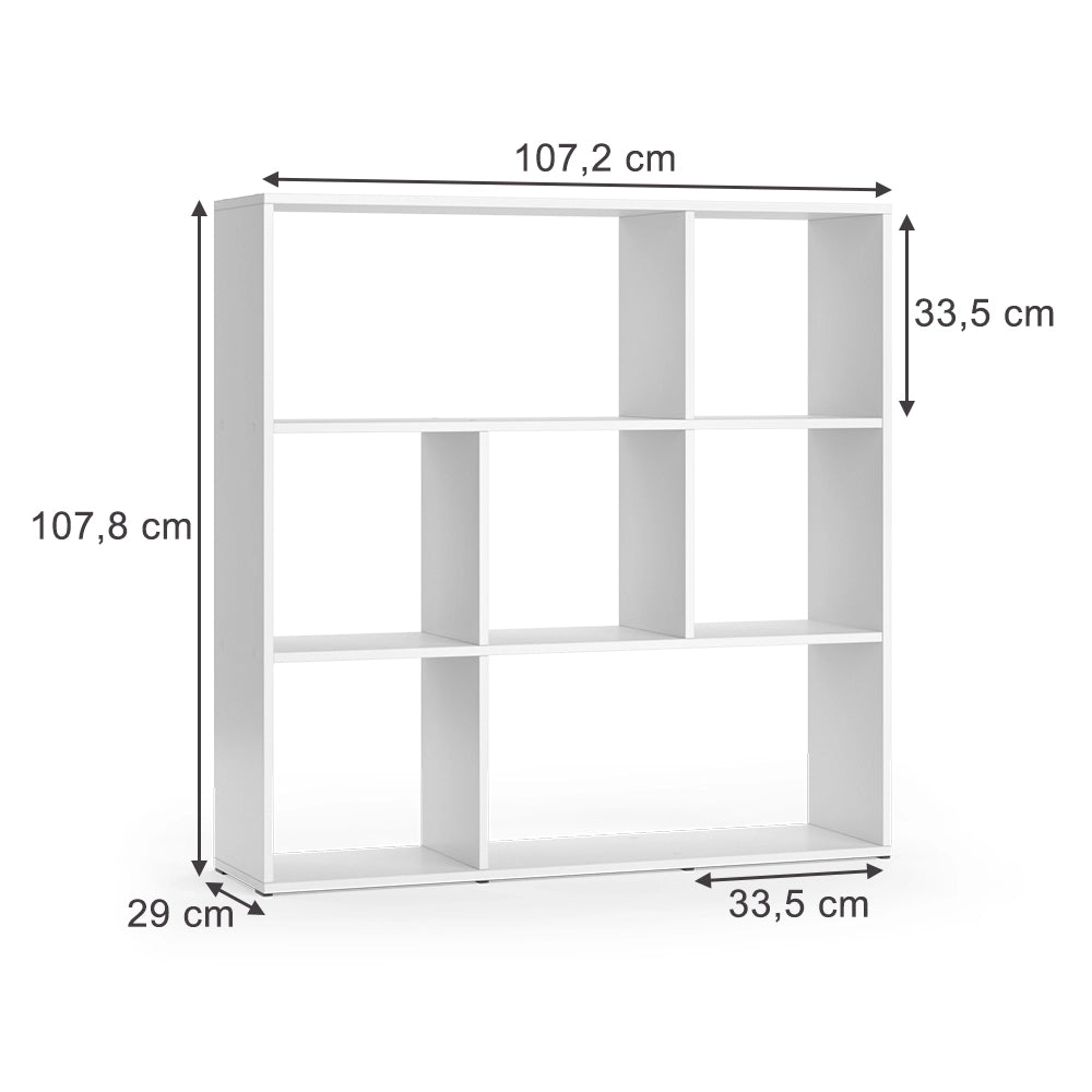 Vicco Scaffale Bianco 107.2 x 107.8 cm 7 scomparti