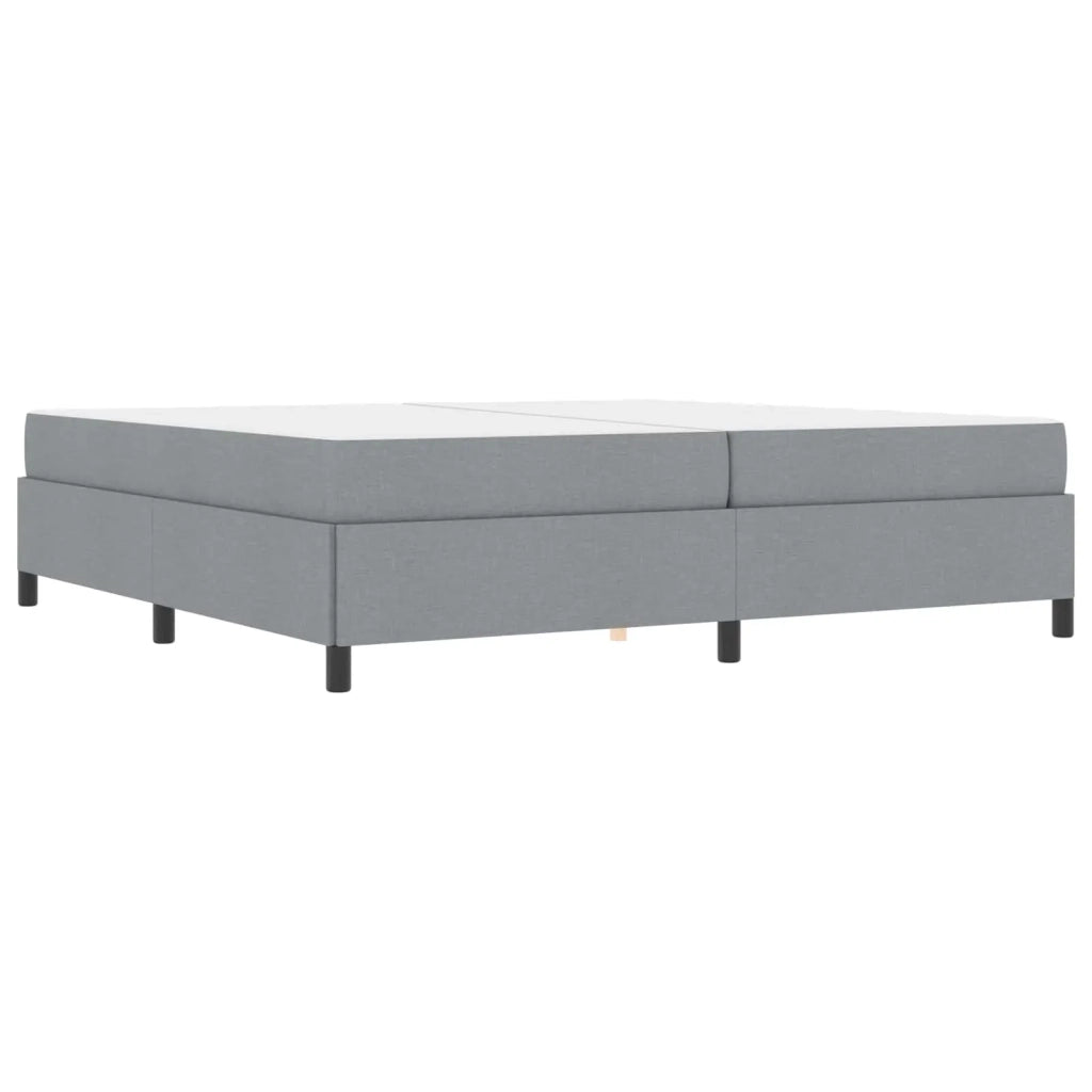 Letto a molle con materasso Grigio chiaro 200 x 200 cm Tessuto