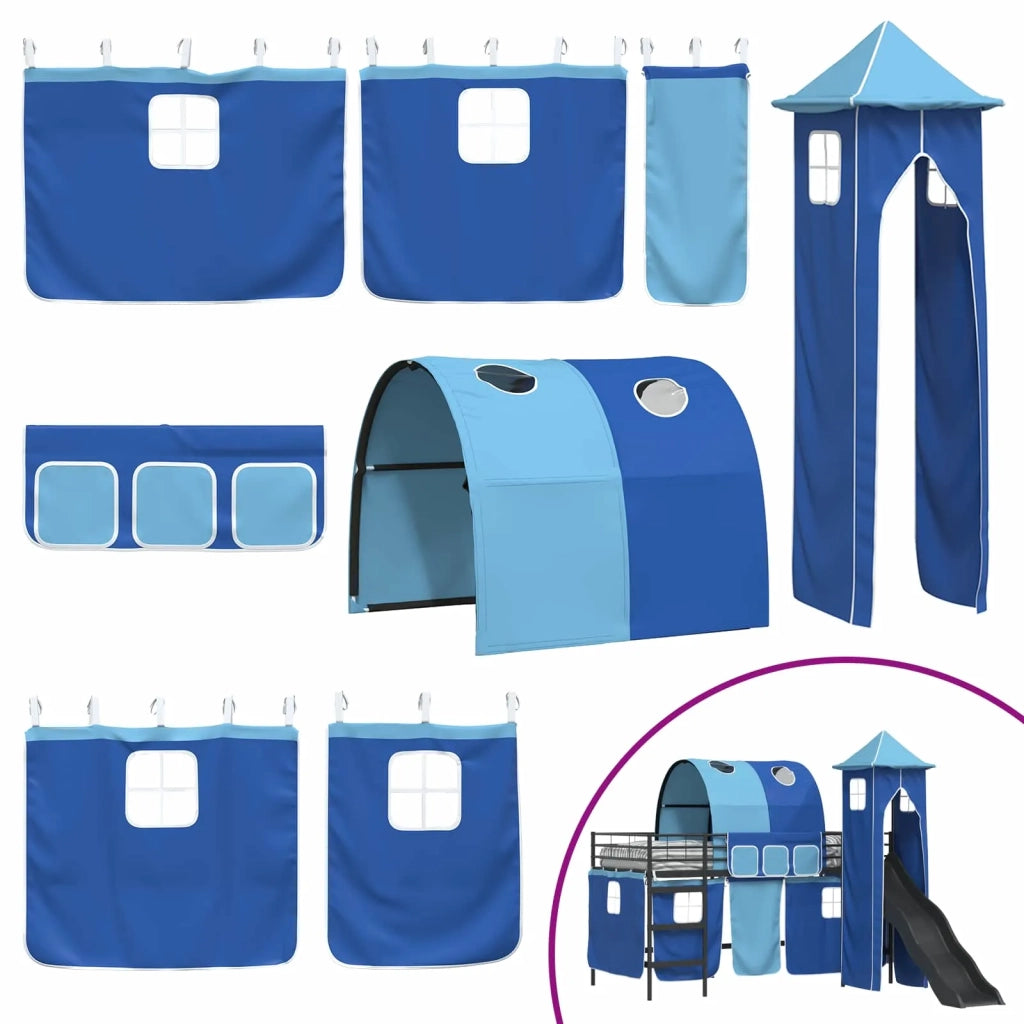 Struttura del letto loft per bambini Nero e Blu 90 x 200 cm 42020881