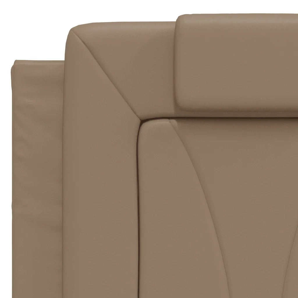 Letto Viana con Materasso Cappuccino 120x200cm Similpelle