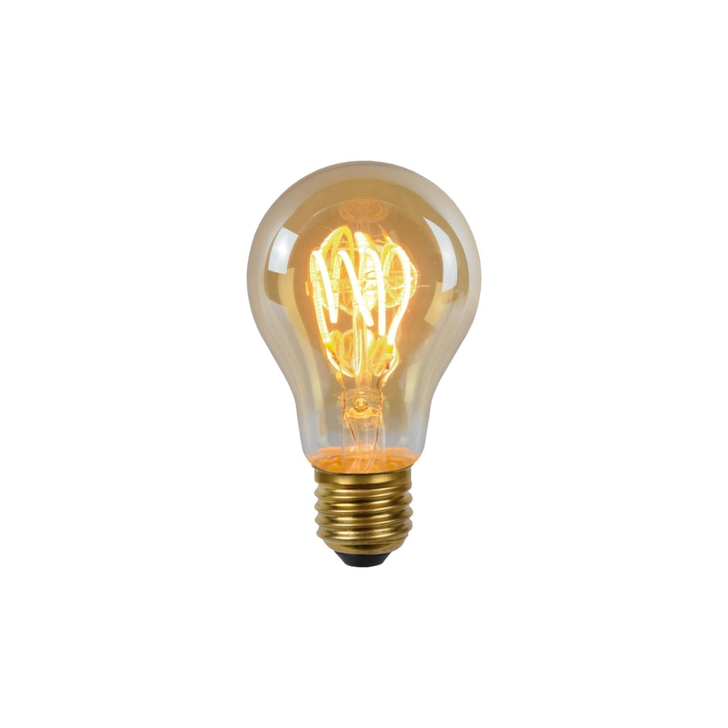 Lampadina LED filament E27 ambra sfera 4,9W Lucide
