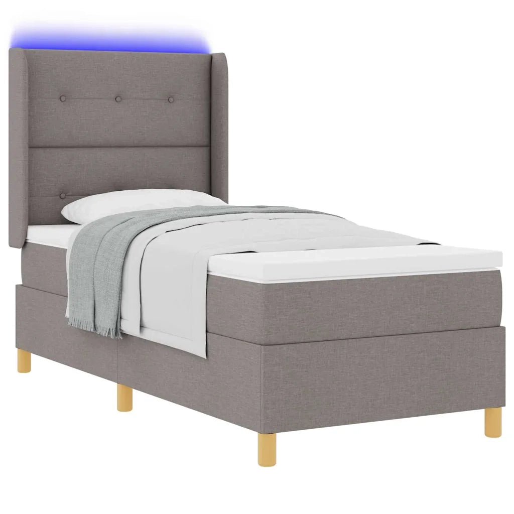 Letto a molle con strisce LED Talpa 90 x 190 cm Tessuto 3343669