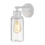 Applique bagno Morvah bianca vetro bolle E27 IP44 Elstead