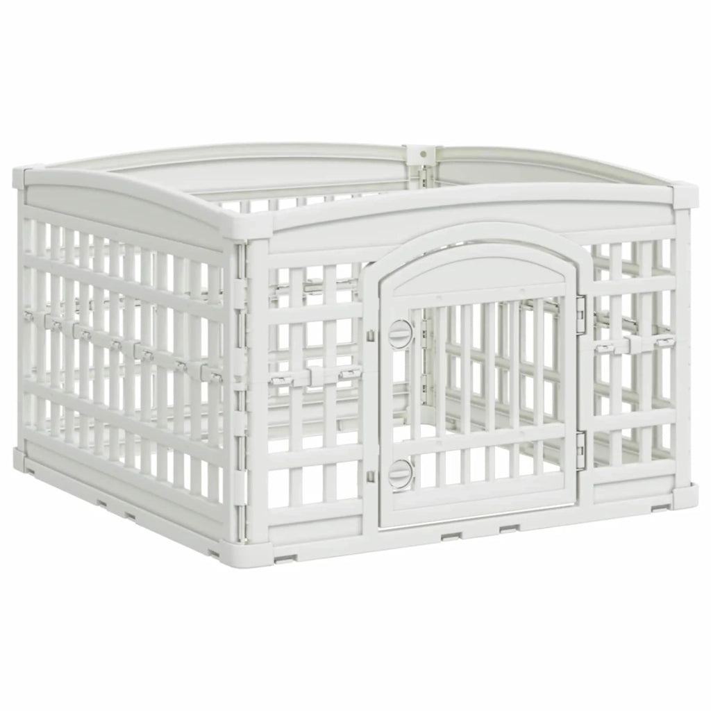 Parco giochi per cani a 4 pannelli Bianco 91 x 91 x 58 cm 42027219