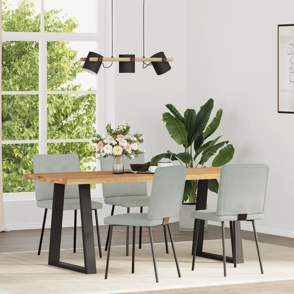 Sedie da Pranzo 4 pz Grigio Chiaro in Velluto 3315157