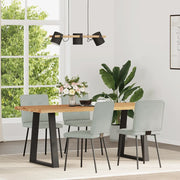 Sedie da Pranzo 4 pz Grigio Chiaro in Velluto 3315157