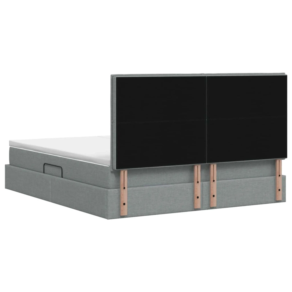 Letto con contenitore LED e materasso Grigio Chiaro 3460242