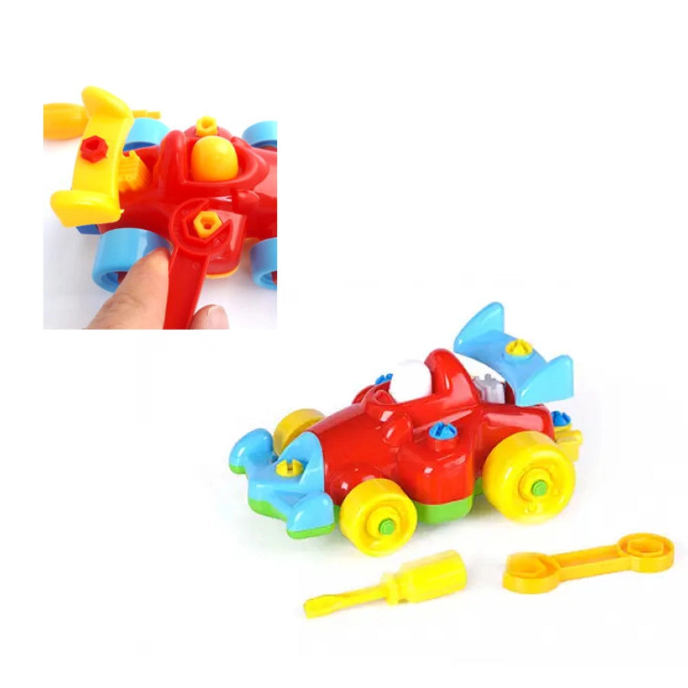 Trade Shop - Macchinina Da Corsa Formula Uno Giocattolo Smonta E Rimonta Con Set N.2 Attrezzi -