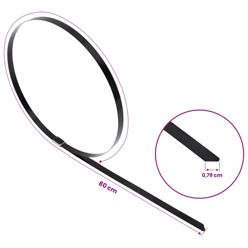 Fascetta per Cavi 25 pz 7,9 x 800 mm Nero 42029429