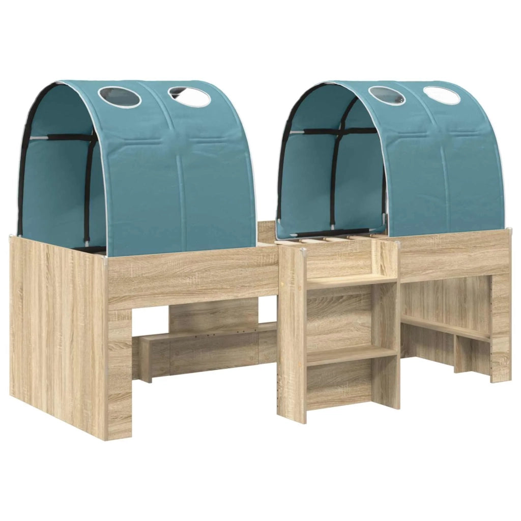 Letto con Tunnel 3 pz Sonoma e Azzurro Chiaro 3423576