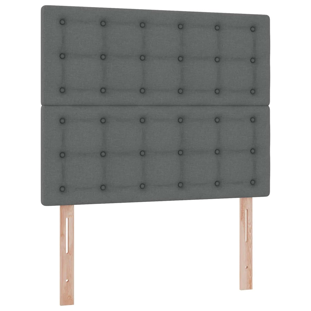 Letto con contenitore e LED con led Grigio scuro 120 x 190 cm 3372529