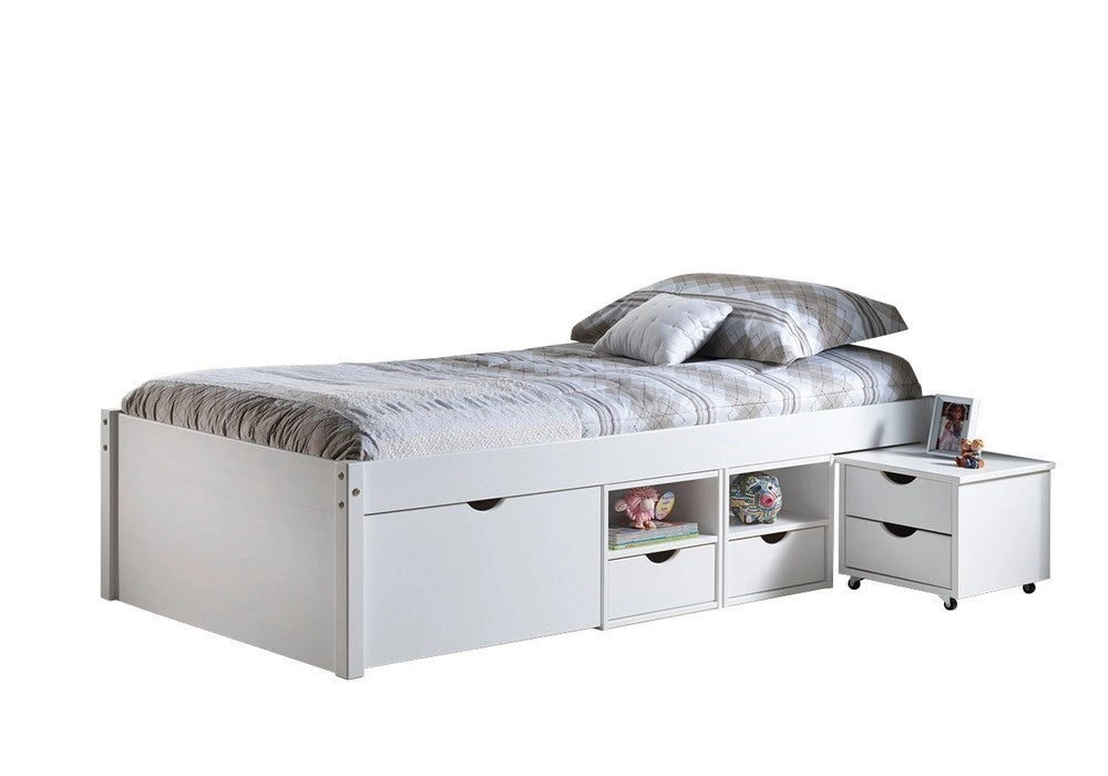 Letto bambini + secondo letto con cassetti TILL cm236x95x77h bianco INTER LINK