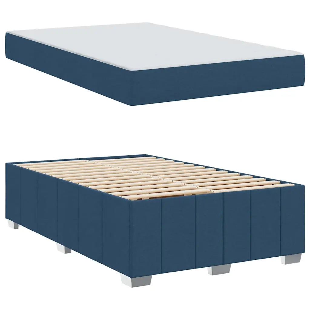 Struttura del letto con materasso Blu 120 x 200 cm Tessuto 3398285