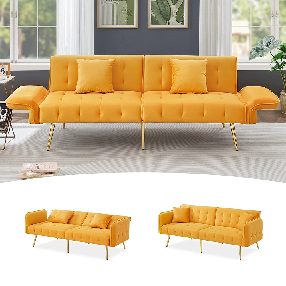 Divano letto 2 posti - Xylo - Regolabile in velluto 180x190 cm