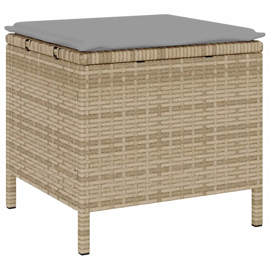 Set da Pranzo per Giardino Beige polyrattan 42007914