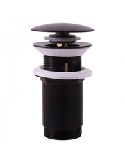 Pop-up per lavabo e lavabo in ottone nero opaco 6,5 cm