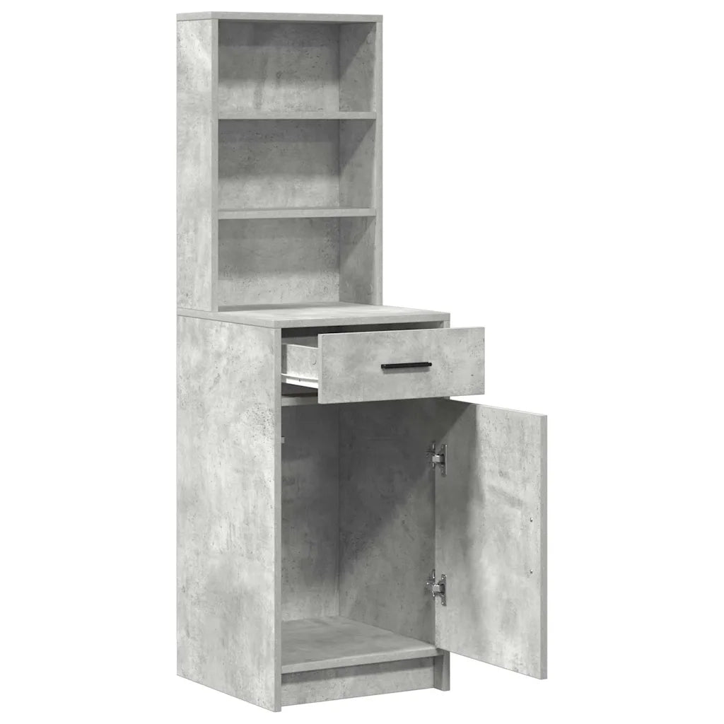 Credenza Grigio cemento 40 x 40,5 x 135 cm Legno multistrato 865076