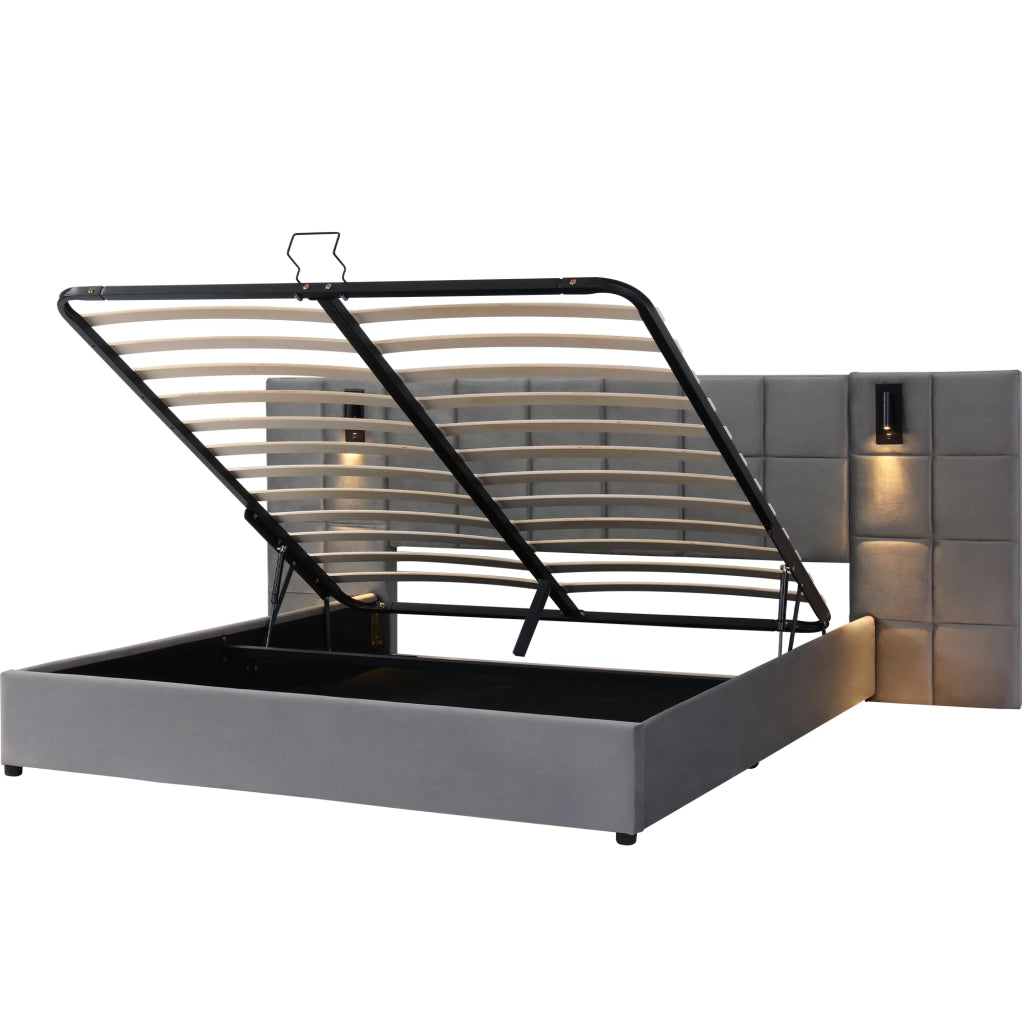 letto imbottito acciaio grigio 160 x 200 cm