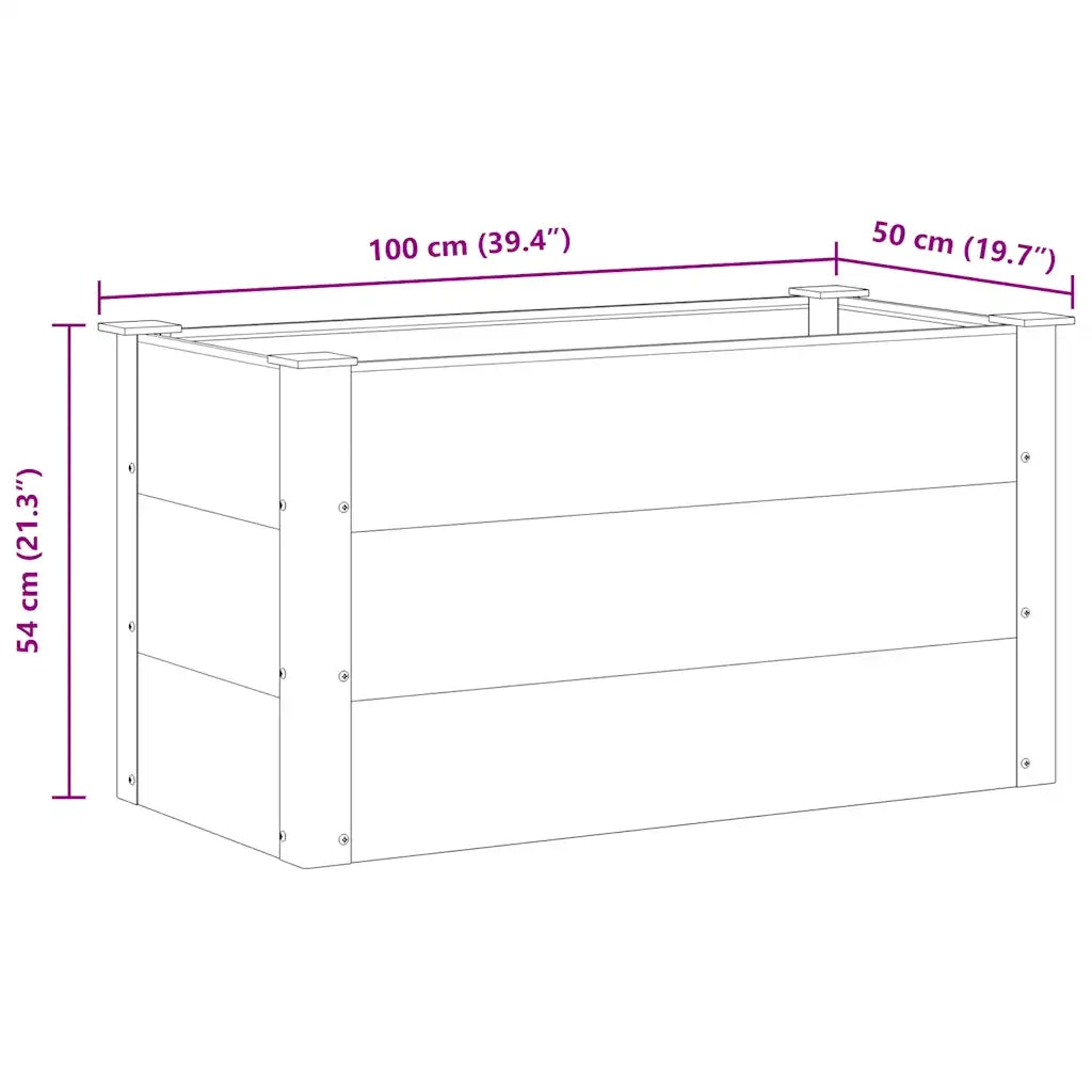 Letto Rialzato da Giardino in WPC 100x50x54 cm Grigio 43603