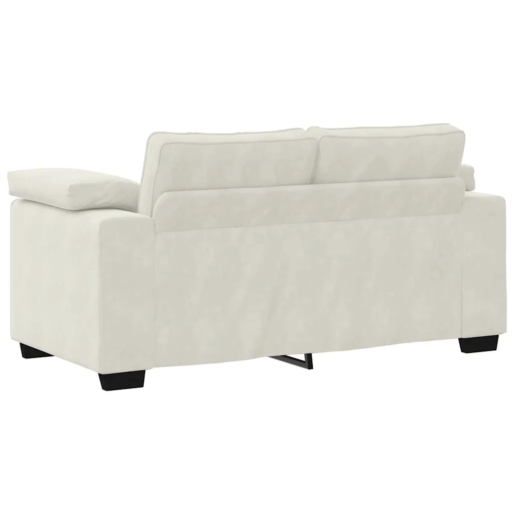 Divano Divanetto Crema 160x77x82 cm in Velluto 4105265